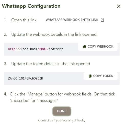 Whatsapp webhook Image