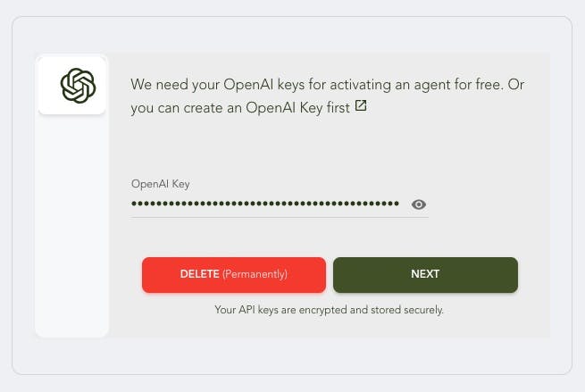 Input API Key