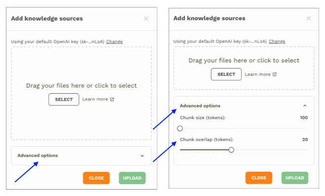 change chunk size rag chatbot