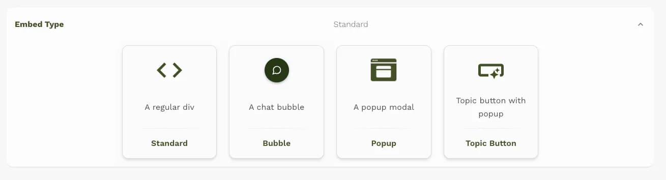 Chatbot Widget Types