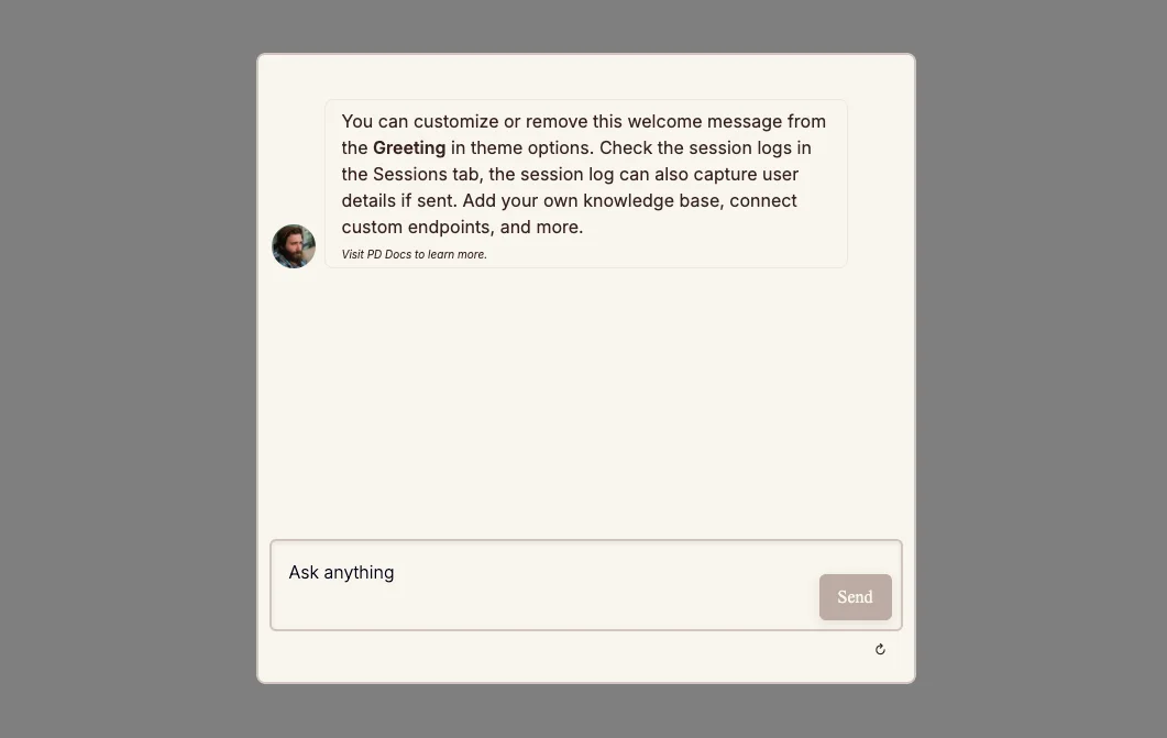 Embed a popup widget