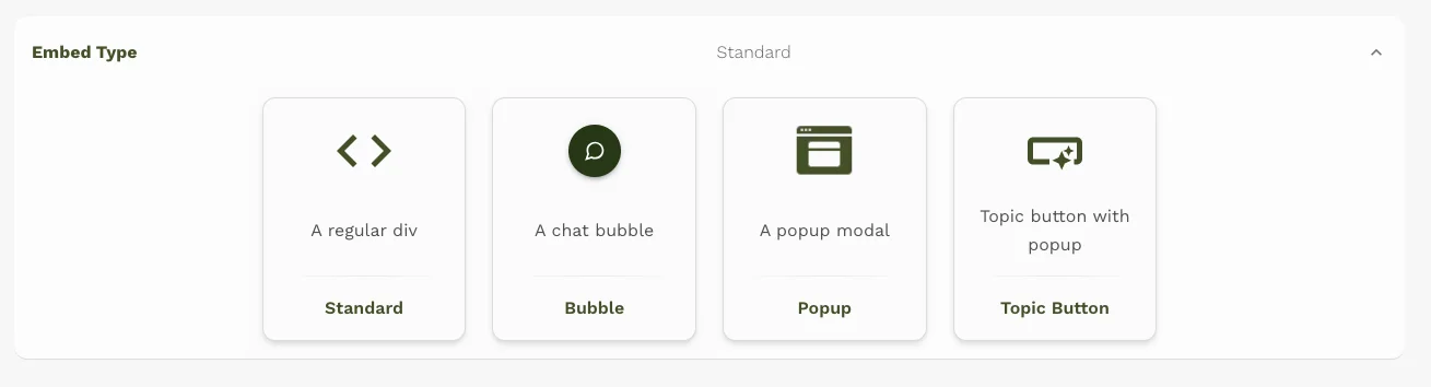 Chatbot Widget Types